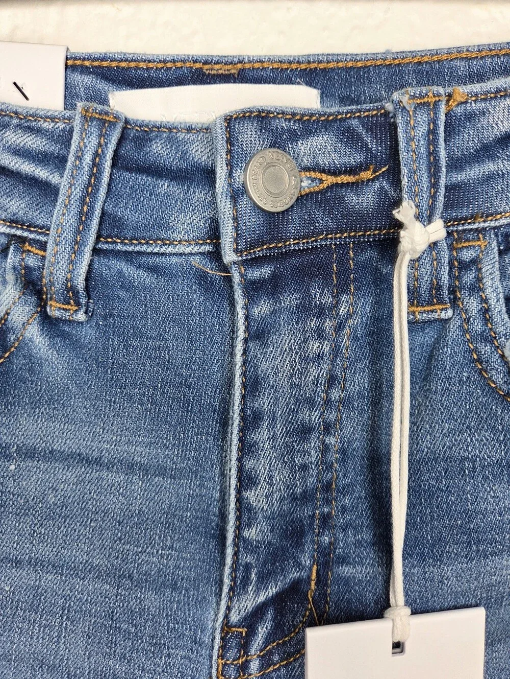 Vervet by Flying Monkey Rebecca High Rise Distressed Stretch Denim Shorts Sz XS